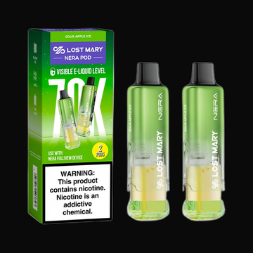 Lost Mary Nera Fullview 70K Disposable 5% Refill Pack Pods - Sour Apple Ice