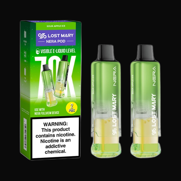 Lost Mary Nera Fullview 70K Disposable 5% Refill Pack Pods - Sour Apple Ice