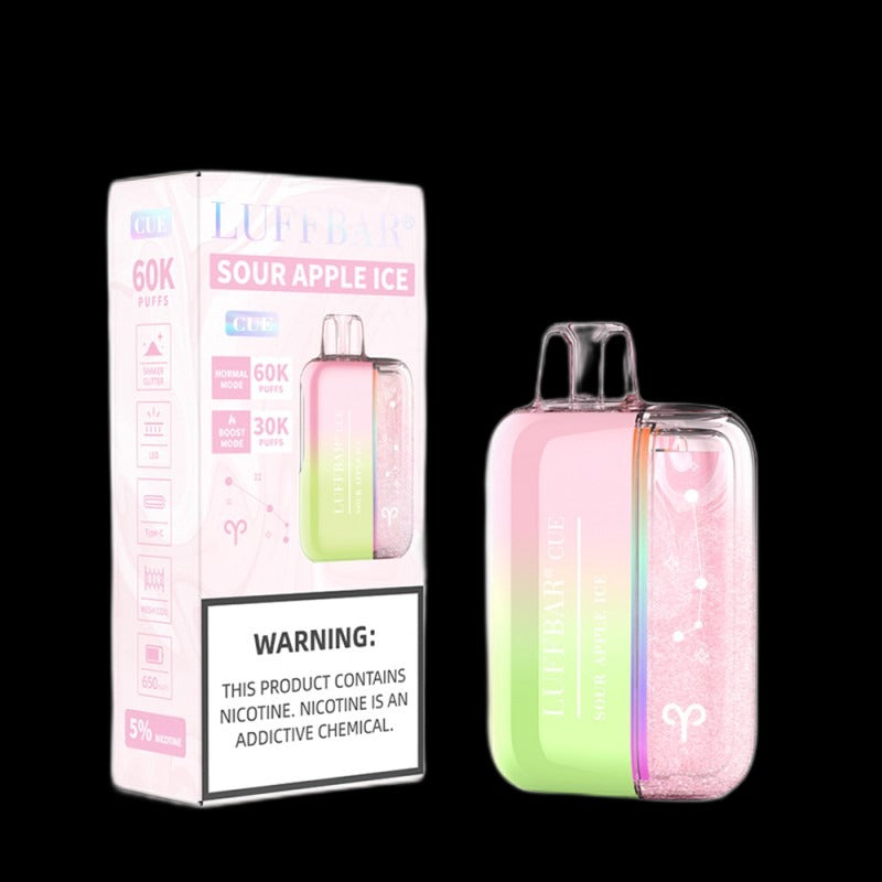 LUFFBAR Cue 60K Disposable 5% - Sour Apple Ice
