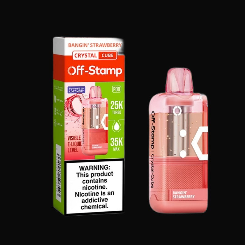 Off-Stamp Crystal Cube Disposable 5% - Bangin' Strawberry