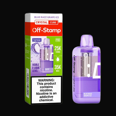 Off-Stamp Crystal Cube Disposable 5% - Blue Razz Grape Ice