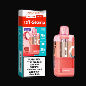 Off-Stamp Crystal Cube Disposable 5% - Peach Berry
