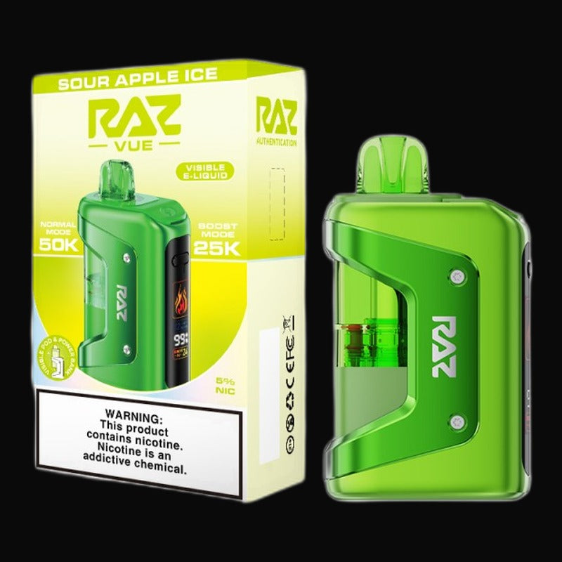 RAZ VUE 50K Disposable Full Kit 5% - Sour Apple Ice