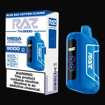 RAZ TN9000 Disposable 5% - Blue Raz Cotton Clouds