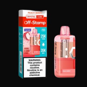 Off-Stamp Crystal Cube Disposable 5% - Peach Berry